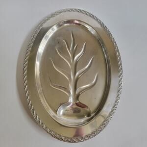 J.W. Rogers Spring Flower 2010 Silver Meat Platter 16.5" Oval Tray